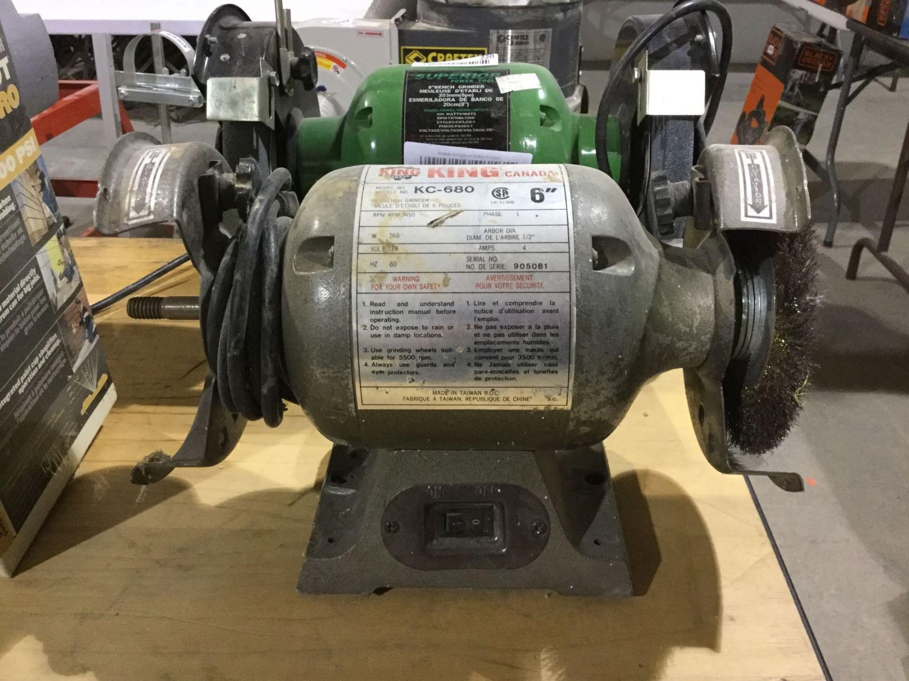 King Canada 6" Bench Grinder Model KC680