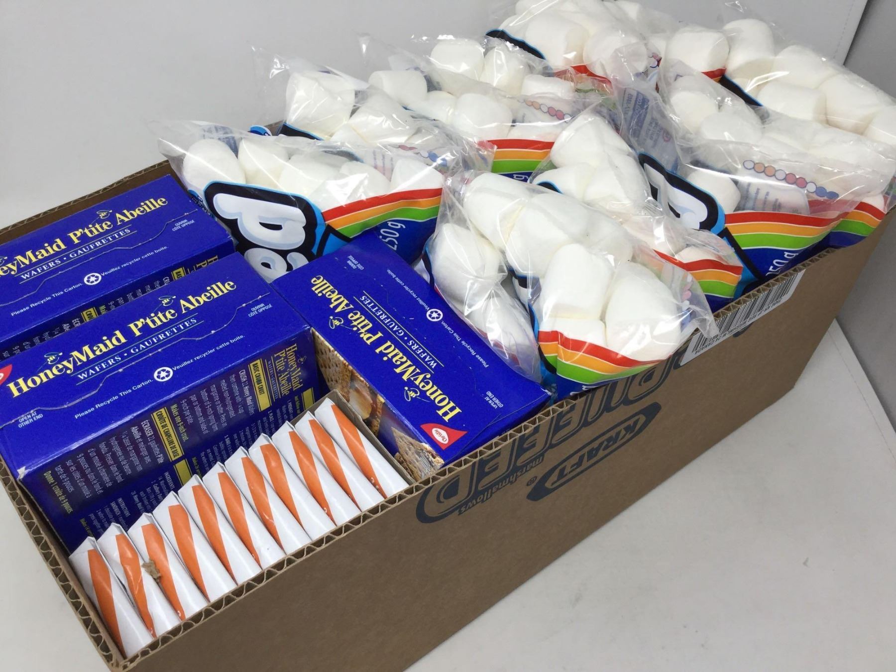 Case of Graham Crackers, Cable Car Chocolate Bars and Jet Puffed