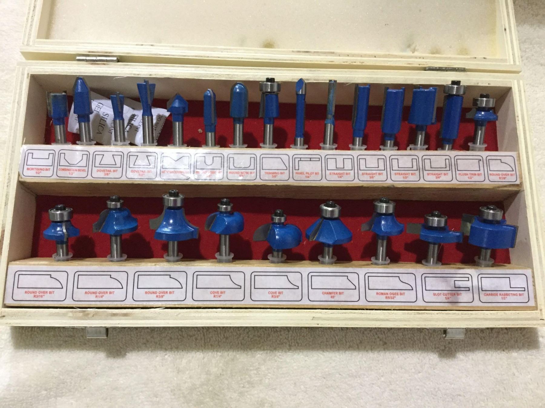 Stalwart Multipurpose 24 Piece Router Bit Set