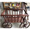 Image 2 : ANTIQUE RESTORED HAND PULLED MILK WAGON