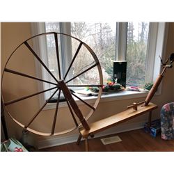 ANTIQUE PINE WALKING WHEEL