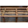 Image 2 : ANTIQUE WOOD SLED REPURPOSED INTO GLASS TOPPED COFFEE TABLE