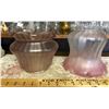 Image 1 : GR OF 2, PINK GLASS SHADES