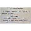 Image 3 : Framed 1971 Jim Nabors Missouri 'Honorary Citizen' Designation w/Governor's Signature & Seal