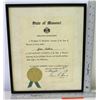 Image 5 : Framed 1971 Jim Nabors Missouri 'Honorary Citizen' Designation w/Governor's Signature & Seal