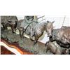 Image 10 : Large Truman Bolinger Bronze Sculpture 'Headin for the Green River Rendezvous' Approx. 5' Long, 17" 