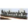 Image 15 : Large Truman Bolinger Bronze Sculpture 'Headin for the Green River Rendezvous' Approx. 5' Long, 17" 