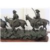 Image 25 : Large Truman Bolinger Bronze Sculpture 'Headin for the Green River Rendezvous' Approx. 5' Long, 17" 