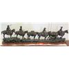 Image 2 : Large Truman Bolinger Bronze Sculpture 'Headin for the Green River Rendezvous' Approx. 5' Long, 17" 