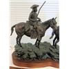 Image 3 : Large Truman Bolinger Bronze Sculpture 'Headin for the Green River Rendezvous' Approx. 5' Long, 17" 