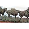 Image 5 : Large Truman Bolinger Bronze Sculpture 'Headin for the Green River Rendezvous' Approx. 5' Long, 17" 