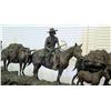 Image 6 : Large Truman Bolinger Bronze Sculpture 'Headin for the Green River Rendezvous' Approx. 5' Long, 17" 