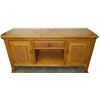 Image 1 : Wooden Sideboard with Woven Rattan Paneling, 60"L x 20.5"D x 29"H