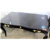 Image 17 : Queen Anne Style Black Lacquered Table w/ Gold Tone Ornamentation