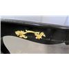 Image 5 : Queen Anne Style Black Lacquered Table w/ Gold Tone Ornamentation