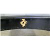 Image 6 : Queen Anne Style Black Lacquered Table w/ Gold Tone Ornamentation
