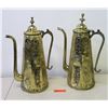 Image 1 : Pair of Tall Brass Samovar w/ Overlay Accents 21"H