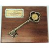 Image 1 : 1965 Key to the City of Spartanburg, S.C. - To Gomer Pyle, Wood Plaque