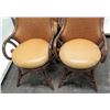 Image 10 : Qty 5 Matching Woven Rattan Chairs w/ Round Seats, 38" Back Ht.