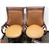 Image 11 : Qty 5 Matching Woven Rattan Chairs w/ Round Seats, 38" Back Ht.