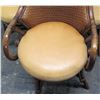 Image 3 : Qty 5 Matching Woven Rattan Chairs w/ Round Seats, 38" Back Ht.