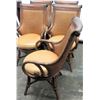 Image 4 : Qty 5 Matching Woven Rattan Chairs w/ Round Seats, 38" Back Ht.