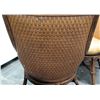 Image 7 : Qty 5 Matching Woven Rattan Chairs w/ Round Seats, 38" Back Ht.