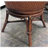 Image 8 : Qty 5 Matching Woven Rattan Chairs w/ Round Seats, 38" Back Ht.