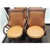 Image 9 : Qty 5 Matching Woven Rattan Chairs w/ Round Seats, 38" Back Ht.