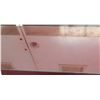 Image 4 : Modern Pink Composite Console Table w/ Glass Top, Synthetic Material  78" x 15" x 30"