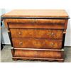 Image 1 : Antique Burl French Empire Chest of Drawers w/ Jim Nabors Tag