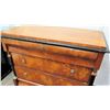 Image 3 : Antique Burl French Empire Chest of Drawers w/ Jim Nabors Tag