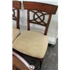 Image 16 : Qty 8 Wooden Chairs with Upholstered Seats, 37.5" Back Ht., Seat 21"W