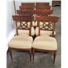 Image 1 : Qty 8 Wooden Chairs with Upholstered Seats, 37.5" Back Ht., Seat 21"W
