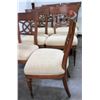 Image 5 : Qty 8 Wooden Chairs with Upholstered Seats, 37.5" Back Ht., Seat 21"W