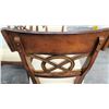 Image 9 : Qty 8 Wooden Chairs with Upholstered Seats, 37.5" Back Ht., Seat 21"W