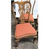 Image 2 : Qty 4 Antique Queen Anne Style Urn-Back Chairs, 40" Back Ht.