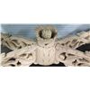Image 13 : White Painted Wooden Relief-Carved Regency Side Table 55" 25"D, 38"H