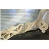 Image 15 : White Painted Wooden Relief-Carved Regency Side Table 55" 25"D, 38"H