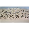 Image 3 : White Painted Wooden Relief-Carved Regency Side Table 55" 25"D, 38"H