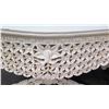 Image 7 : White Painted Wooden Relief-Carved Regency Side Table 55" 25"D, 38"H