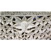 Image 8 : White Painted Wooden Relief-Carved Regency Side Table 55" 25"D, 38"H