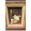 Image 7 : 2 Still Life Paintings: Lantern and Wine/Clock, Artist Andrew Annenberg 1967, On Wood, 11.5" x 13.5"