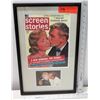 Image 8 : Framed Cover: Screen Stories, Debbie Reynolds & Tab Hunter (w/ Signed Letter from Allan Glaser to Ji