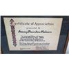 Image 2 : Framed Certificate of Appreciation to Jim Nabors from University of Alabama 1966 (17" x 13")