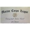 Image 2 : Framed 'Distinguished Service Award' Marine Corps League 1965, Signed 12.5" x 10"