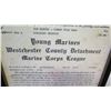 Image 3 : Framed 'Honorary Recruit' Marine Corps League, 1965 Signed & Sealed 11.5" x 9"