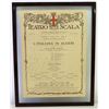 Image 1 : Framed La Scala (Italy Opera House), Autographed Playbill, 1975 (18" x 14")