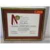 Image 8 : Framed 'Alabama Alumni Arts Award' Presented to Jim Nabors, 1965 Designated First Recipient 18" x 15