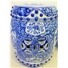 Image 8 : Pair of Blue & White Porcelain Garden Stools, Thailand 18"H, 11.5" Top Dia.